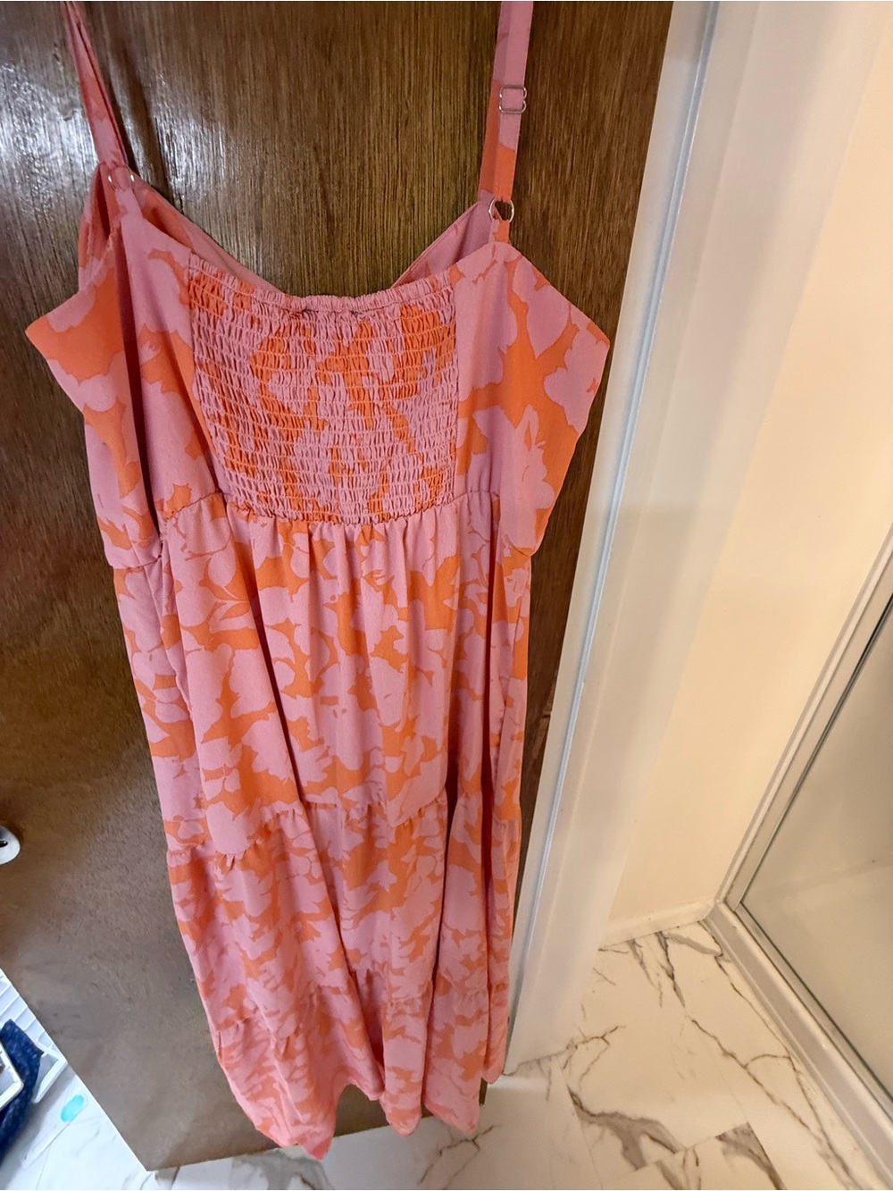 Sanctuary Pink and Orange Floral Midi Sundress